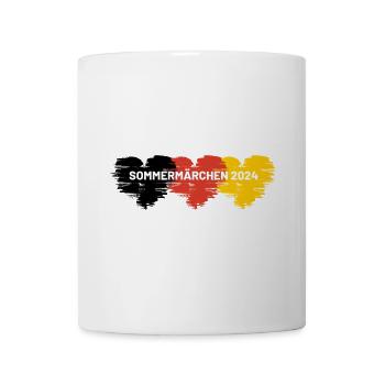 Sommermärchen 2024 Herz Deutschland - Tasse - Weiß - Vorne