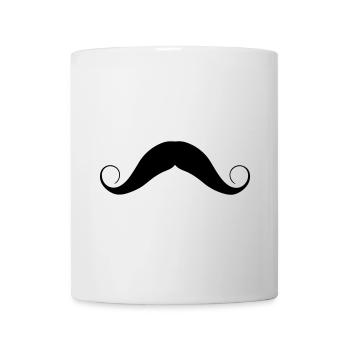 Moustache - Mug blanc - blanc - Devant
