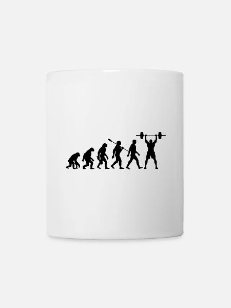 Evolution - Gewichtheben - Kraftsport - Tasse - Weiß