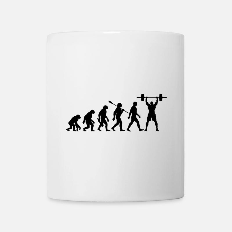 Evolution - Gewichtheben - Kraftsport - Tasse - Weiß