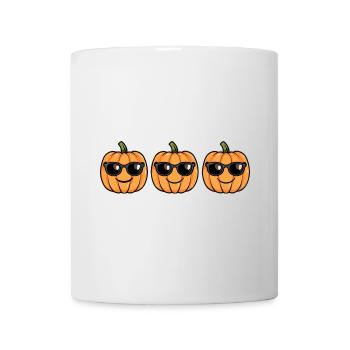 Citrouille Halloween Cool - Mug blanc - blanc - Devant