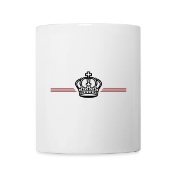 Krone Symbol Linie - Tasse - Weiß - Vorne