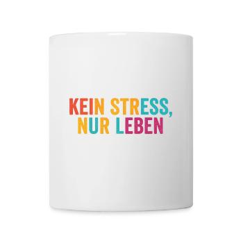 Pas de stress, juste vivre - Mug blanc - blanc - Devant