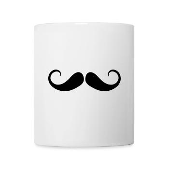 Moustache - Mug blanc - blanc - Devant