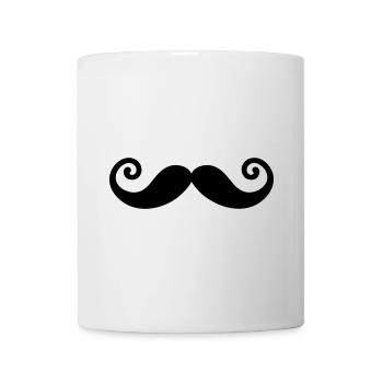 Moustache - Mug blanc - blanc - Devant