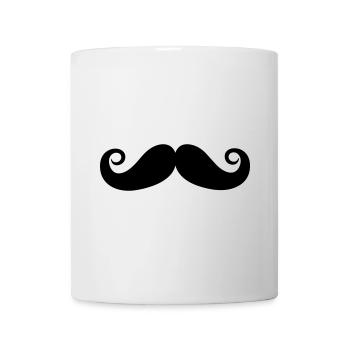 Moustache - Mug blanc - blanc - Devant