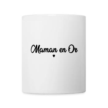 Maman en or cadeau fête des mères - Mug blanc - blanc - Devant