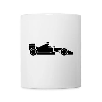 Voiture de course - Mug blanc - blanc - Devant