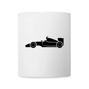 Voiture de course - Mug blanc - blanc - Devant