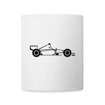 Voiture de course - Mug blanc - blanc - Devant