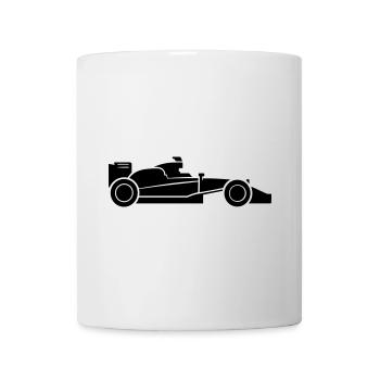Voiture de course - Mug blanc - blanc - Devant