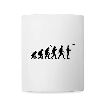 Evolution - Drohne - Drohnenpilot - Tasse - Weiß - Vorne