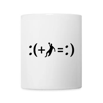 Le handball me rend heureux, formule du bonheur - Mug blanc - blanc - Devant