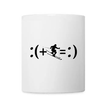 Skiing makes me happy, happiness formula - Mug - white - Front