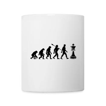 Evolution - Schach - Schachspieler - Tasse - Weiß - Vorne