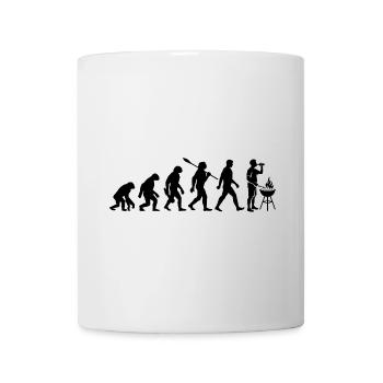 Evolution - Grilling - Grillmeister - Drinking beer - Mug - white - Front