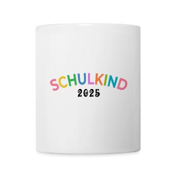 Erste Klasse - Schulkind 2025 - Name eintragen - Tasse - Weiß - Vorne