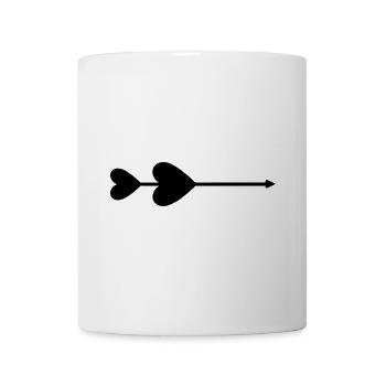 Herz-Pfeil - Tasse - Weiß - Vorne