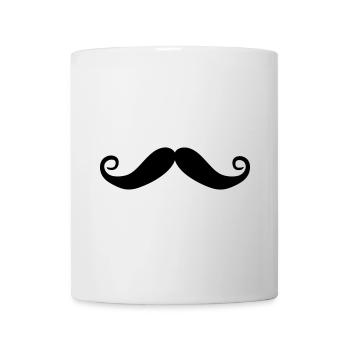 Moustache - Mug blanc - blanc - Devant