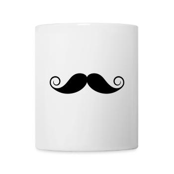 Moustache - Mug blanc - blanc - Devant