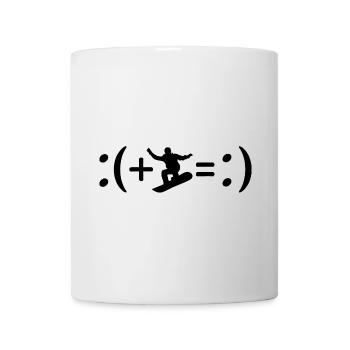 Snowboarding makes me happy, happiness formula - Mug - white - Front