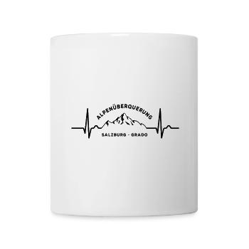 Alpenüberquerung, Salzburg Grado, Wandern, Fahrrad - Tasse - Weiß - Vorne