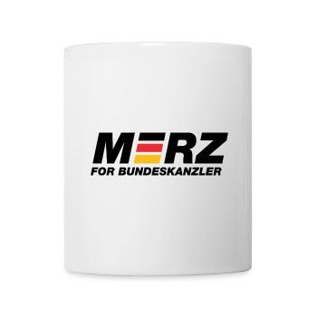 Merz for Bundeskanzler - Kanzler - Kanzlerkandidat - Tasse - Weiß - Vorne