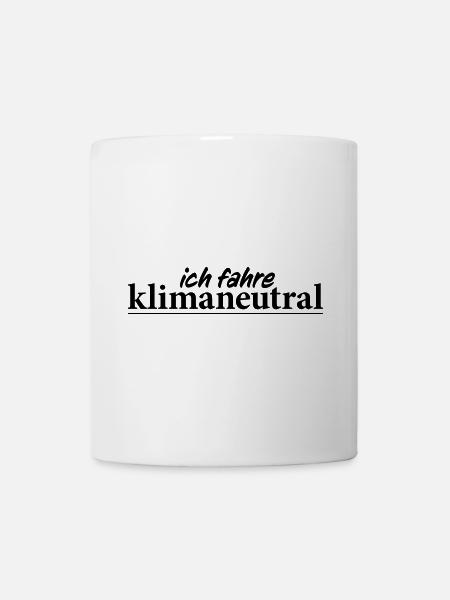 Je conduis un climat neutre - vélo durable - Mug blanc - blanc