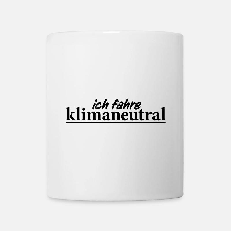 Je conduis un climat neutre - vélo durable - Mug blanc - blanc