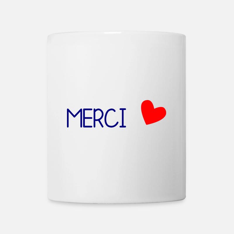 MAÎTRESSE. MAITRE. MERCI. MERCI MAÎTRESSE. COEUR - Mug blanc - blanc