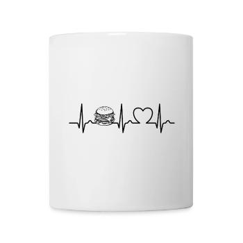 Herzkurve Burger - Fast Food - lecker - Tasse - Weiß - Vorne