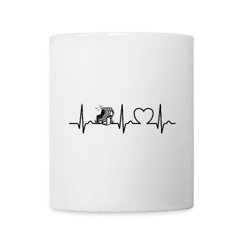 Beach Chair - Baltic Sea - North Sea - ECG - Pulse - Heart - Mug - white - Front