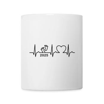 ECG Curve - Heart Curve - Baby 2025 - Pregnant - Mug - white - Front