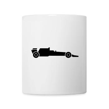 Voiture de course - Mug blanc - blanc - Devant