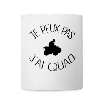 Je peux pas j'ai Quad - Mug blanc - blanc - Devant