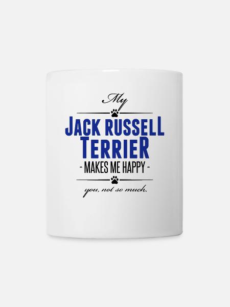 My Jack Russell Terrier makes me happy - Tasse - Weiß