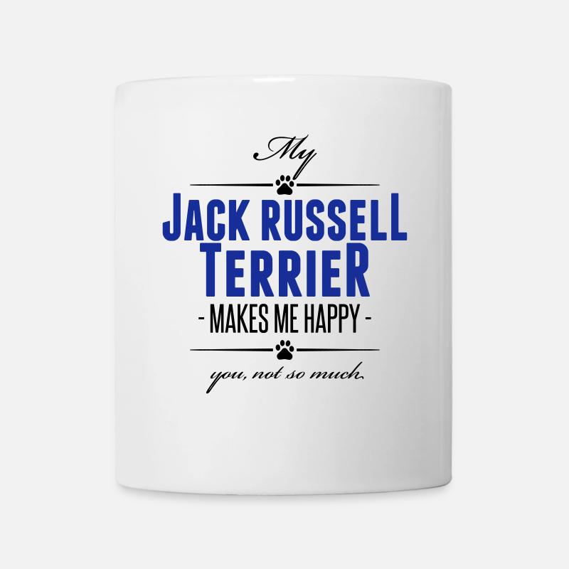 My Jack Russell Terrier makes me happy - Tasse - Weiß