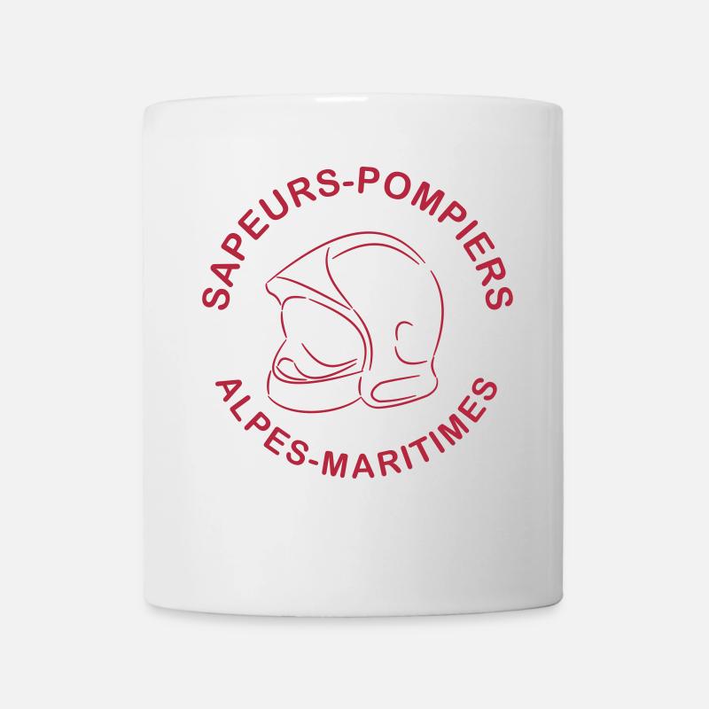 sapeurs-pompiers alpes-maritimes - Mug blanc - blanc