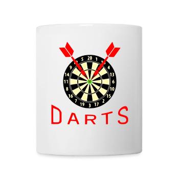Darts Dart Bullseye Dartboard and Arrows - Mug - white - Front
