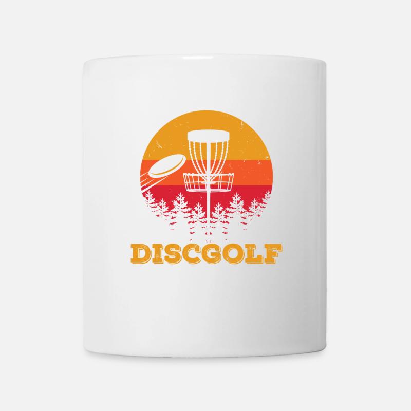 Frisbee Vintage Discgolf Wurfscheibe Geschenk - Tasse - Weiß