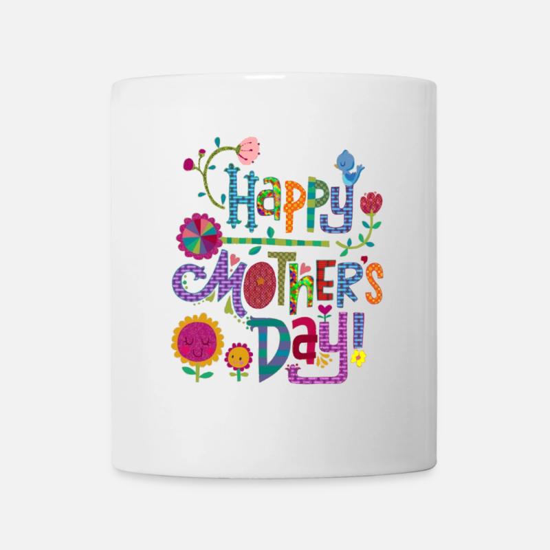 Alles Gute zum Muttertag Buntes Design - Tasse - Weiß