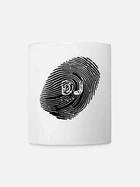 Dj d'empreintes digitales - Mug blanc - blanc