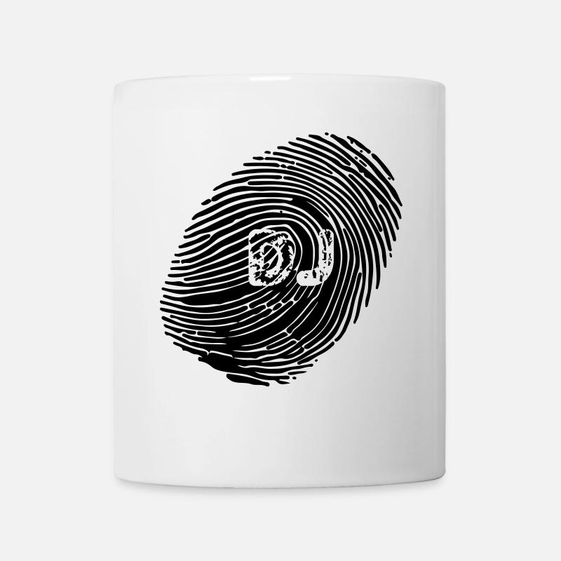 Fingerabdruck DJ - Tasse - Weiß