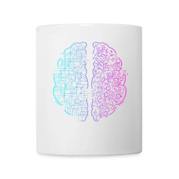 Left Brain Right Brain - Mug - white - Front