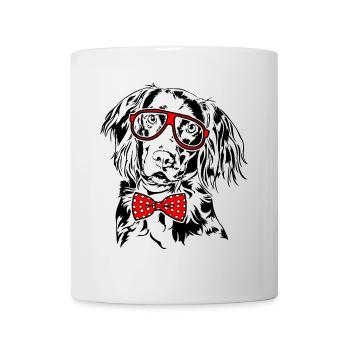 KLEINER MÜNSTERLÄNDER Brille Fliege Hunde Jagdhund - Tasse - Weiß - Vorne