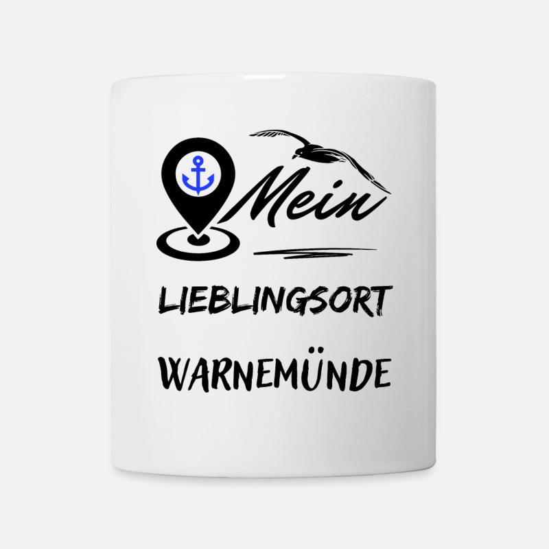 Lieblingsort Warnemünde-Ostseebad Warnemünde - Tasse - Weiß