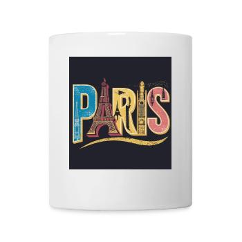 PARIS Monuments parisiens Tour Eiffel, Sacré-Cœur - Mug blanc - blanc - Devant
