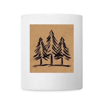 Skinny pine trees Pine forest gift for nature hike - Mug - white - Front