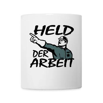 Held der Arbeit Arbeiter - Tasse - Weiß - Vorne