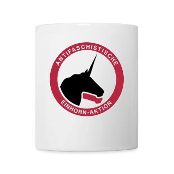 Antifaschistische Einhorn-Aktion - Tasse - Weiß - Vorne